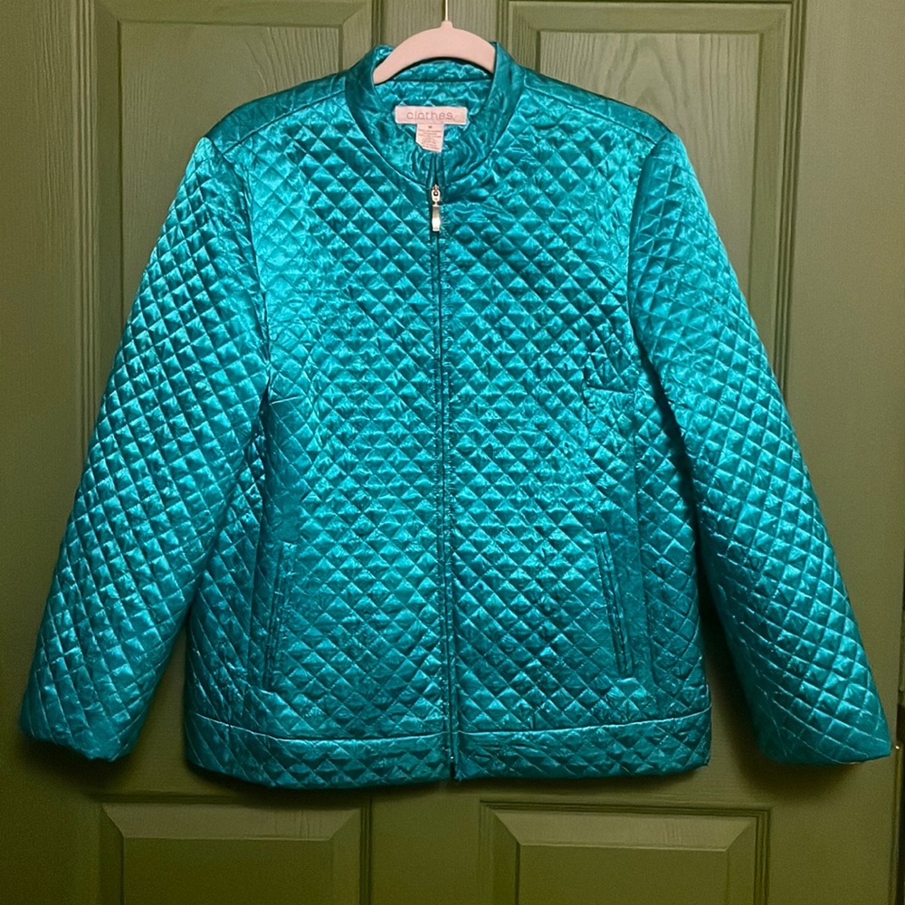 Emerald Green Quilted Medium Weight Jacket Women’s Size M